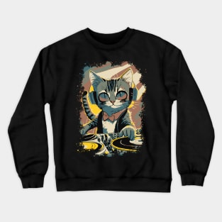 Dj Cat Crewneck Sweatshirt